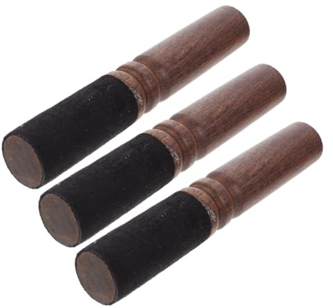 Milisten 3 piezas mazo madera para cuenco tibetano compacto y para terapia de sonido y portátil, apto para todo tipo de cuencos