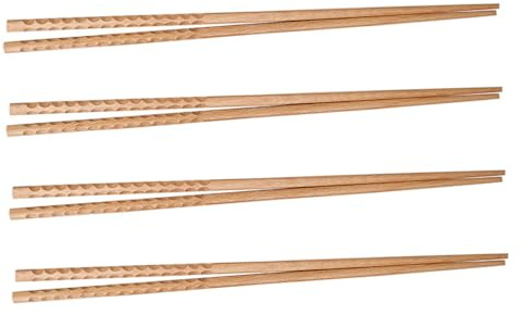iplusmile 4pares Palillos Alargados Para Fideos y Frituras Utensilios De Cocina De Madera Para Olla Caliente y Cocina Casa