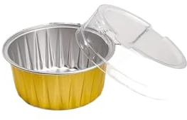 Pirottini in alluminio per dolci 50 pirottini for cupcake in alluminio con coperchio, for in, for muffin