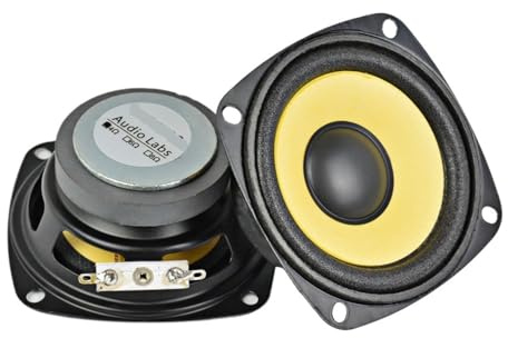 2 Altavoces portátiles de Audio de 3 Pulgadas de Rango Completo de 4 ohmios y 10 W, Amplificador de Sonido, Altavoz Multimedia.