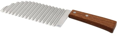 JOINPAYA Coupe-frites Ondulé en Acier Inoxydable, Couteau Cuisine Multifonction, Lame Ondulée pour Pommes de Terre et Légumes, Outil de Coupe Ménager Compact et Léger, Gadget Cuisine