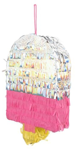 FUTUREORYY Eiscreme Förmige Piñata aus Papier mit Süßigkeitenfüllung Sommer Party Dekoration für Geburtstag Halloween Festival Spielerisches Partyzubehör
