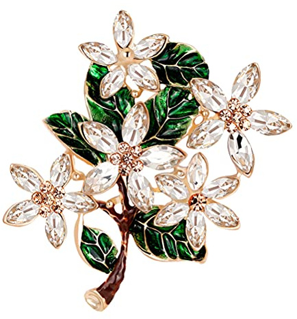 ibasenice Spilla in Lega Resistente a Forma di Fiore Vintage Smalto Goccia D’olio, Spilla Floreale Decorativa da Donna per Abbigliamento Elegante e Accessori per Matrimoni e Feste
