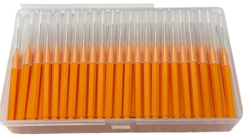 Interdentalborste typ I interdentalborste, 140 st/låda, 0,6 till 1,5 mm, rengöring mellan tänder, munvård, ortodontisk tandtråd formad (140 st orange 0,9 mm)