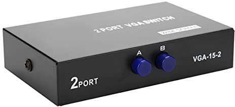2 in 1 Ausgang VGA Switch, VGA Switch Splitter, realisieren Datensynchronisation, unterstützen VGA, XVGA, SVGA, UXGA und Multi Synchronisation Display