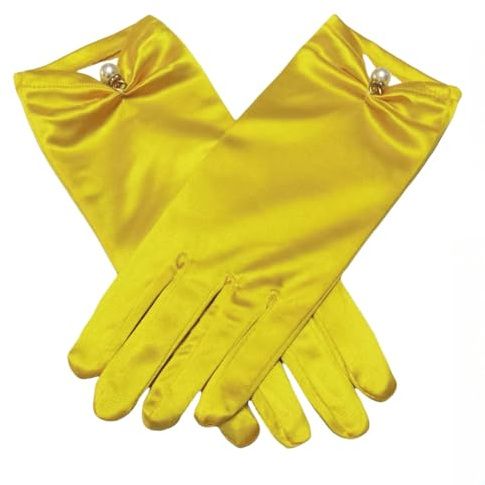 HSTWODE Damenhandschuhe, kurze Satinhandschuhe, Opernhandschuhe, 1920er Jahre kurze Handschuhe, Abendball Hochzeit Party