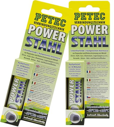 PETEC 2x 97450 Epoxy-Klebstoff | 97450, Schnellhärtende 2-Komponenten-Knetmasse