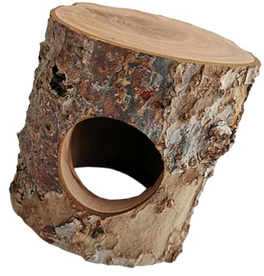 SUIOPPYUW Juguete masticable para pequeños Animales: túnel de para Madera con Agujeros en Forma de árbol, escondite Multifuncional para Hacer Ejercicio. A los pequeños Animales Les encantará. El