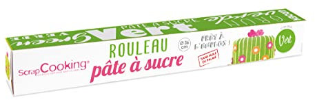 ScrapCooking - Rotolo di Pasta di Zucchero Verde 430g - Ø 36 cm