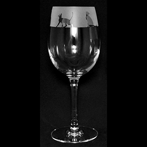 Animo Glass Siamese Cat 35cl Wine Glass