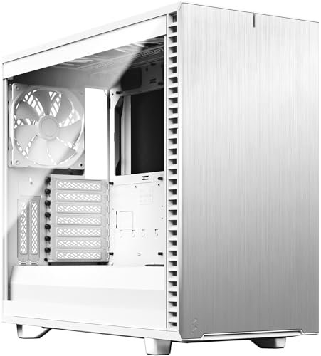 Fractal Design Define 7 White Brushed Aluminum/Steel E-ATX Silent Modular Tempered Glass Window Mid Tower Computer Case