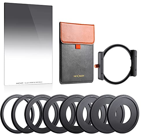 K&F Concept Soft GND8 with Square Filter Holder, Graduated Neutral Density (GND) Filter HD Optical Glass Waterproof ND Lens Filter Kit