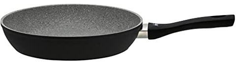 ELO Pfanne Basalt plus Ø 24 cm Bratpfanne incl. Pfannenschoner, Aluminium, schwarz, geeignet für alle Herdarten