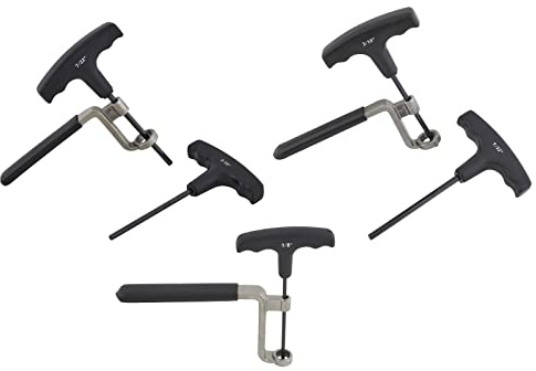 Speedway Motors Valve Lash Rocker Arm Adjusting Wrench Kit, 7/16 9/16 and 5/8 Inch Box End Wrenches with T-Handle Hex Keys, Steel Rocker Adjustment Tool Set
