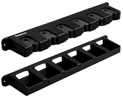 Fishstar24 Rutenhalter Aufbewahrung | für 6 Ruten | Wall Hold Wandhalter Praktisch Platz sparend | Ideal für Angelruten und andere Stäbe
