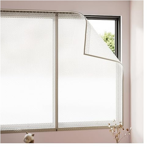 XPLKQXE Innenfenster-Isolierungsset, Fensterabdeckungs-Schrumpffolie, Thermofolie Fenster Kunststoff Geeignet Dachbodenventilatorabdeckung, Fensterladenabdeckung (Farbe : klar, Größe : 80x100cm)