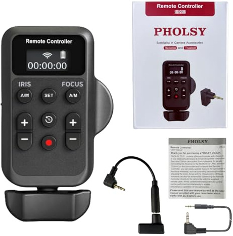 PHOLSY Controller Remoto senza fili per Videocamera con LANC o Jack 2,5 mm