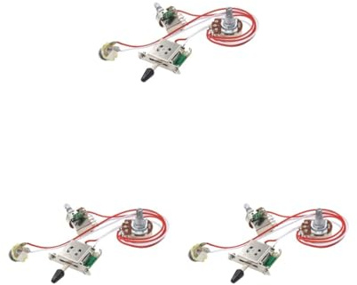 Kabelset für E-Gitarre, 1 Lautstärke, 1 Ton, 3 Kippschalter, A500K Stecker, 3 Stück