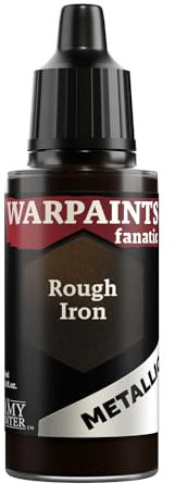 The Army Painter, Warpaints Fanatic Metallics Rough Iron Single Acrylics, Miniature Hobby Painting, Quality Paint for Miniature Wargaming
