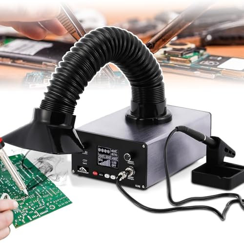 150w Solder Fume Extractor - Speed Adjustable + 4 Stage Filtration, 75w Soldering Station - Temperature Adjustable (0-450℃), Soldering Iron Station