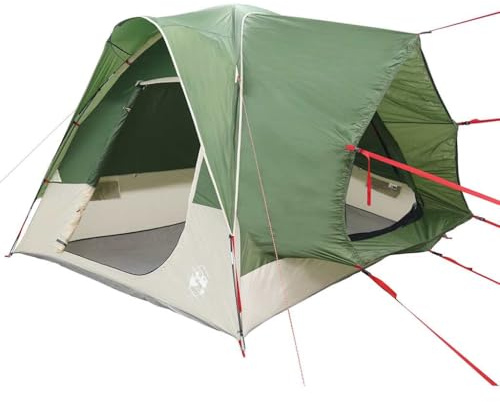 vidaXL Biltält 4 personer grön vattentätt, tält, trädgårdstält, friluftsskydd, campingtält, campingskydd, trädgårdsskjul, vattentätt tält, 4-mannatält