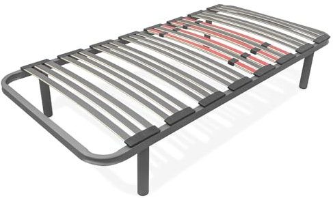 Homey - Somier Multiláminas Extra Resistente con Reguladores Lumbares de 90 x 190 con 4 Patas de 25cm Incluidas