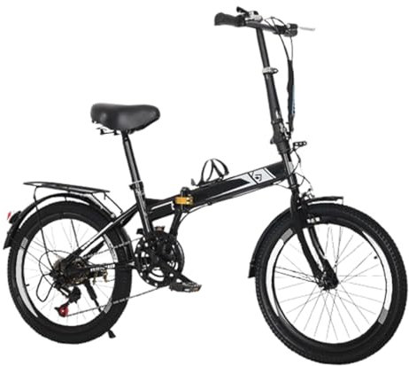 Faltrad 20 Zoll Faltbares Citybike für Erwachsene 6 Gang U200Bu200Bbicycle Kompaktes Citybike Höhenverstellbares Faltrad aus Kohlenstoffstahl mit Kotflügeln; Bietet eine Gute langfristige Leistung