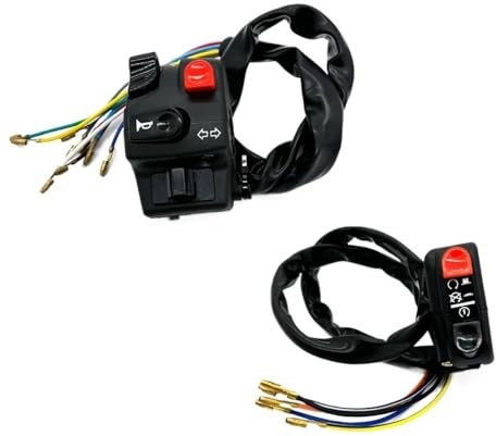 Motorrad Lenkerschalter 22mm Universal Motorrad Lenker Schalter Hupenknopf Blinker Lamplight Start Lenker Controller Knopfschalter