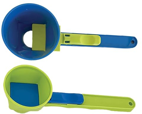 Trichter Schaufel Für Pulver, 2 Stück Das Original Messlöffel Trichter, Trichter Scooper, Slide Scoop Trichter, 2 In 1 Dosierlöffel Trichter Für Protein Pulver, Baby Nahrung Und Sportgetränke