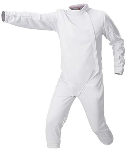 ZAFDZSW 350N Fechtuniformanzug (Hosen/Jacke/Weste Set) Fechttraining Schutzanzug für Florett Degen Säbel, Unisex(42)