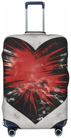 Kaifanee Elastische Reisegepäckabdeckung, Koffer-Schutz, Cowboystiefel und Hut, Wüstenlandschaft, Koffer-Abdeckung, kratzfest, passend für 45,7 - 55,9 cm Gepäck, Cooles Herz, XL(31-32 Suitcase)