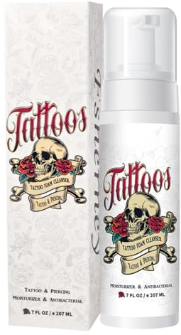 Tattoo Aftercare Foaming Cleanser, Tattoo Aftercare Cleanser, Tattoo Cleaner for Moisturizing & Colour Protection, Deep Cleansing Soap 150ml