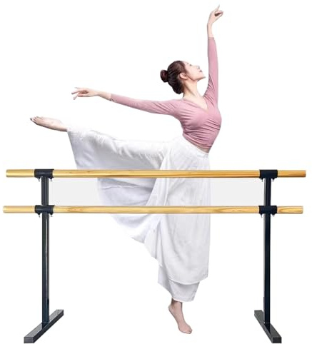 Barre de Ballet Double autoportante pour Adulte à Domicile, Base Stable, équipement de Fitness pour la Danse Classique et l'exercice d'équilibre, Ultra Robuste