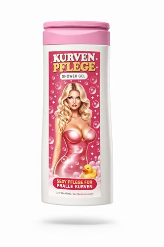 Curven Care Gel doccia 300 ml – Regalo divertente per la migliore amica – Divertente gel doccia da donna – Cura sexy per le curve paffute – Idea regalo BFF