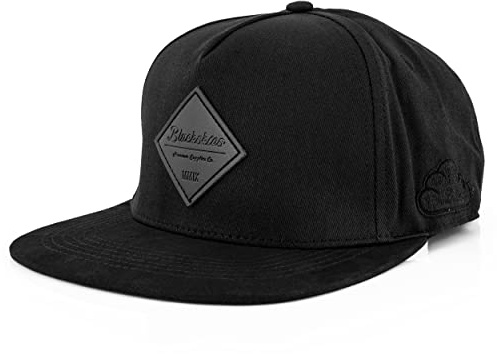 Blackskies® Port Arthur Snapback Cap | Damen Herren Baseball Mütze Kappe Kunst-Wildleder - Schirm Schwarz-Schwarz Cap - Basecap Männer Frauen Unisex Streetwear Outdoor Sommer Freizeit