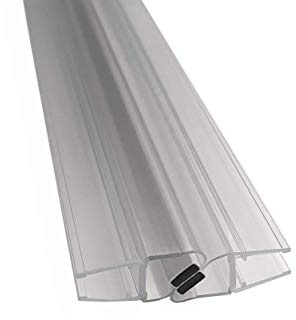 KRISTHAL Tür-Magnetdichtung 180°, Magnetstreifendichtung, Duschdichtung magnetisch für 6 und 8 mm Glas, 200 cm Länge (Anschlag aus 2x 45° Magnetdichtung = 1 Paar), Made In Germany - 6072 (6082)