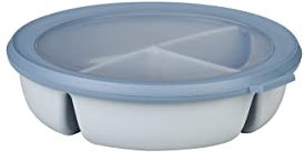 Mepal – Scodella bento bowl Cirqula – Contenitore bento box per frigo, freezer e microonde – 3 scomparti per separare gli alimenti – Contenitore per la preparazione dei pasti – Nordic blue