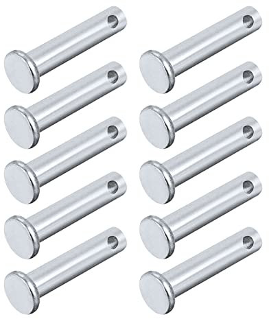 METALLIXITY Forcella Perni (6mmx20mm) 12pz, Singolo Foro Piatto Testa Carbonio Acciaio Fissaggio Perno - per Metallo Dispositivi, Arredamento Installazione, Industriale, Fai-da-Te