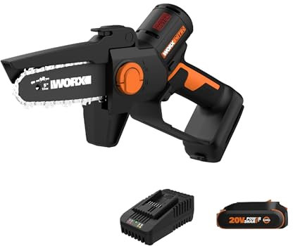 Worx Nitro WG325 - Sega da potatura senza fili, 20 V, 12,7 cm, batteria e caricabatterie inclusi