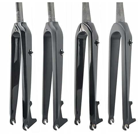 YOIQI Federgabel 1 Stück Kohlefaser Hard Fork Bike Mountain Vordergabel 26er 27.5er 29er Scheibenbremse Fahrrad MTB Zubehör Vorderachse 9mm Fahrradgabel (Color : Gloss Straight 29)