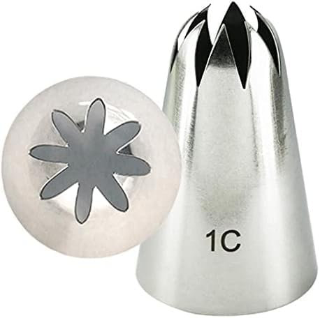Cake Piping Tips Piping Tips 4 Pcs Stainless Steel Cake Piping Nozzles Pastry Tips 1b 1c 1e 1g Nozzles Set Large Icing Cake Piping Nozzles Portable