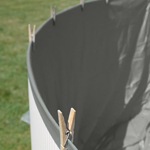 Gre SP5550GF Liner para Piscina Redonda Elevada, Sistema Overlap, Gris, Medidas 550 X 120 cm