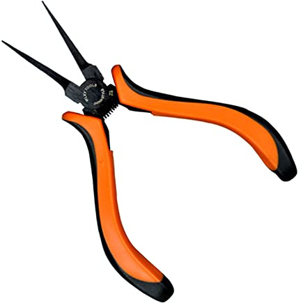 LEYILE 11,4 cm dünne, flache Spitzzange, Elektrikerzange für Schmuck und Handarbeit, Perlenzange, Werkzeug
