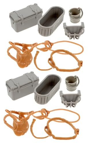 VICASKY 2 Sets Simulierte Rennbahn Zubehör Tierspielzeug Kinder DIY Modell Mini Ranch Modelle Microlandscape Layout Versorgung DIY Bauernhaus Kit Microlandscape Layout Zubehör