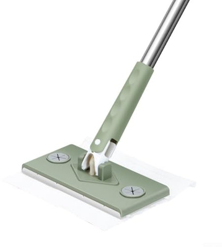 360° Mini Sweeping Mop, Lightweight Flat Dust Mop with Swivel Head Handle Washable Microfiber Cloth for Kitchen Bathroom Wall Window Tile Wood Laminate Floor Cleaning(single mop)