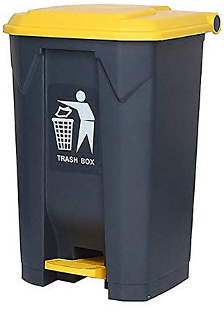CCYENG Contenedor de Basura para Exteriores, Bote de Basura de plástico de Gran Capacidad, Tipo Pedal, con Tapa, Grande, Comercial, para Exteriores, con Pedal, 11,8/17,9