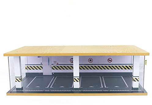 1:24 Parking Garage Model, Diecast Cars Storage Cases in Parking Lot Scene with LED Lighting, Garage Model 4 Parking Spaces (4 Parking Spaces)