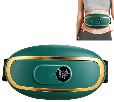 HASAIKA® Máquina de masaje de barriga, Cinturón De Adelgazamiento De Masaje, Incluye modos de calor y vibración para aliviar la fatiga, apto para el abdomen, la cintura y la espalda
