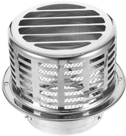 NESTINGHO Cappellotto in Acciaio Inossidabile per Tubo di Scarico Cappa Cucina, Design Antipioggia e Installazione Facile, Copertura Ventilazione Parete Esterna Contemporanea