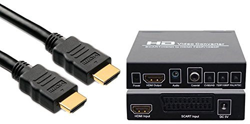 CONECTICPLUS Convertisseur Péritel vers HDMI + câble HDMI 1m